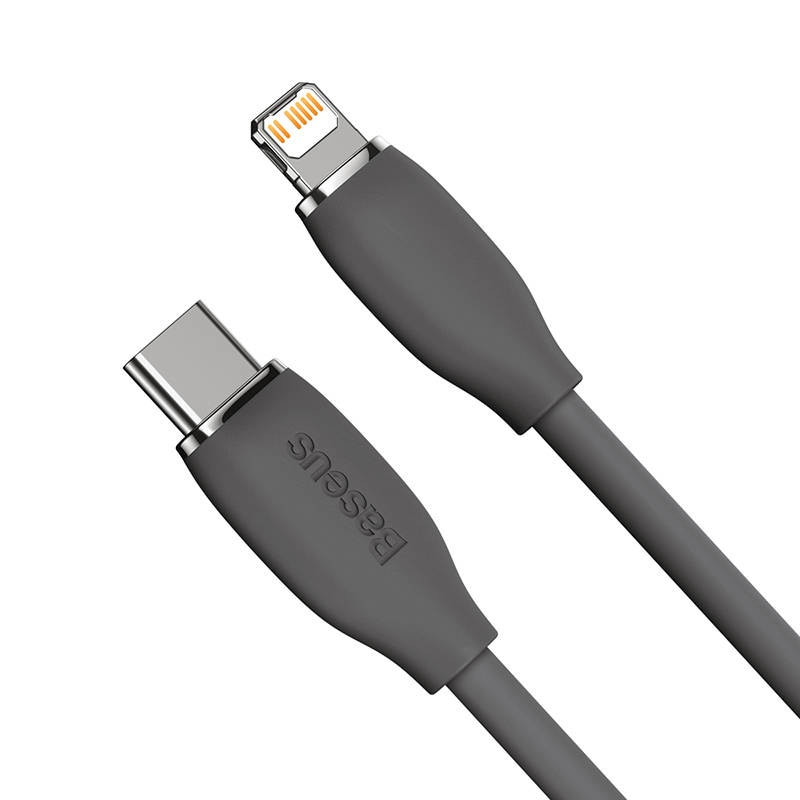 Baseus Jelly-kabel USB-C til Lightning, 20W, 1,2m (sort)