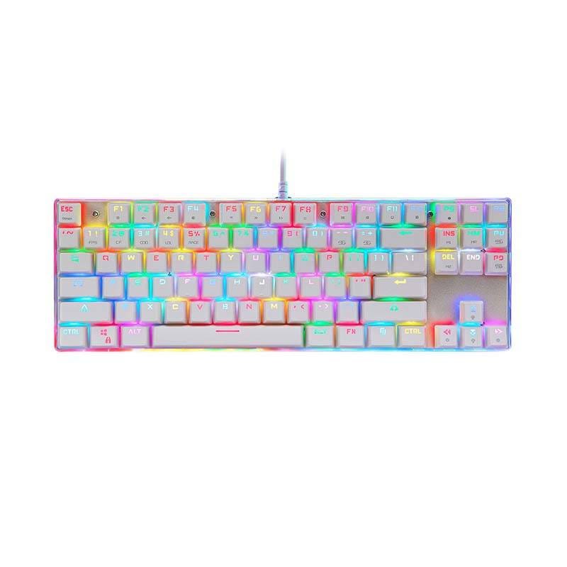 Motospeed K87S RGB mekanisk gamingtastatur (hvid)