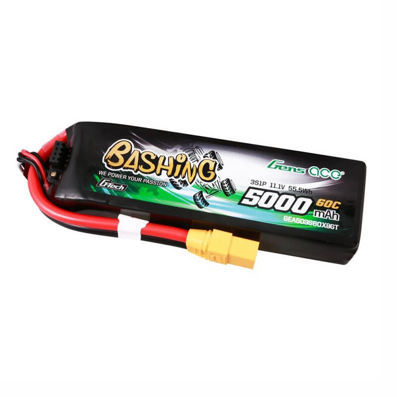 GensAce 5kmAh 11.1V 60C 3S1P batteri med XT90-stik