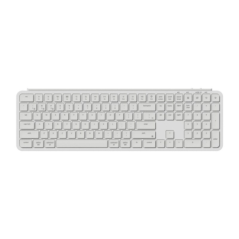 Ultra tyndt Keychron B6 Pro 2.4G trådløst tastatur (hvid) [B6P-K8].