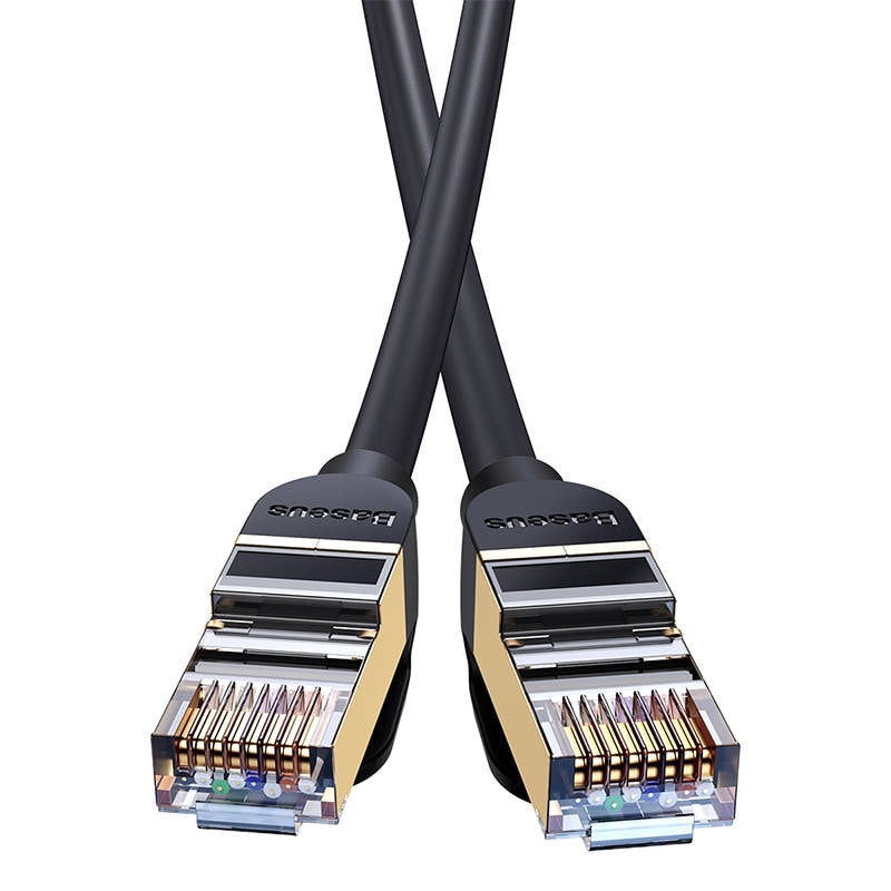 Baseus Ethernet RJ45, 10Gbps, 5 m netværkskabel (sort)
