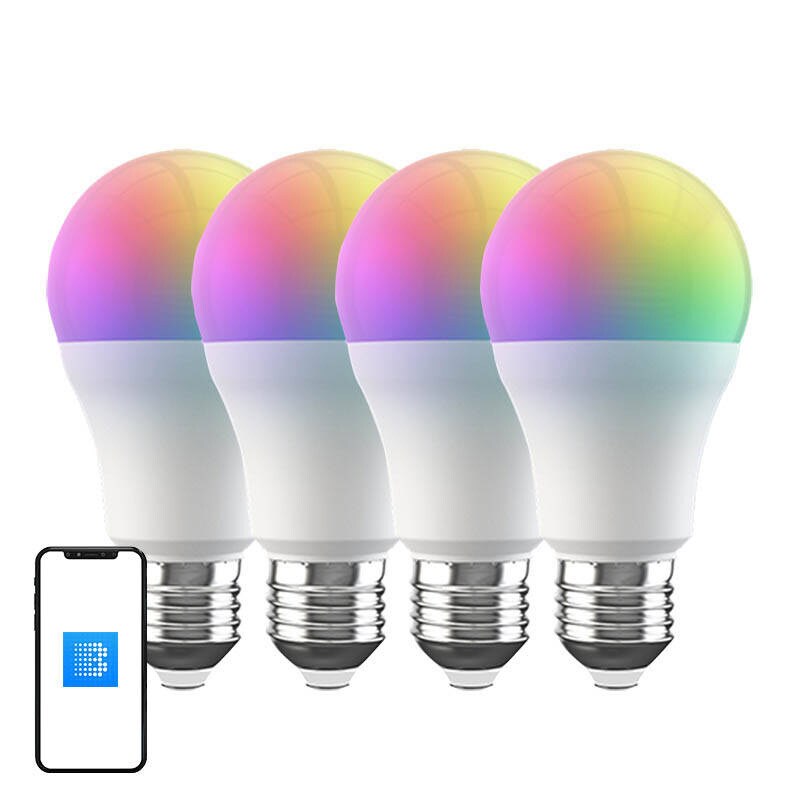 Smart BLU LED RGB Broadlink LB4E27-pære (4-pak)