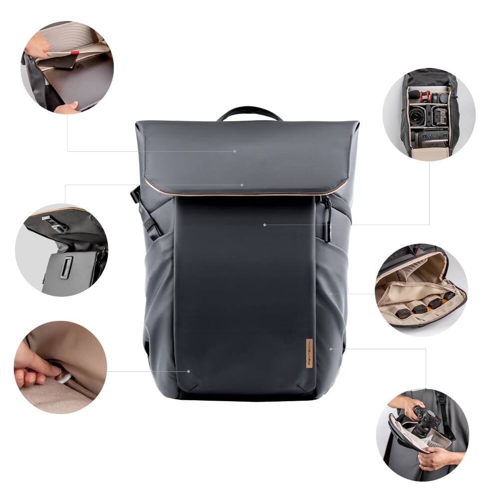 Rygsæk PGYTECH OneGo Air 25L (obsydiansk sort)