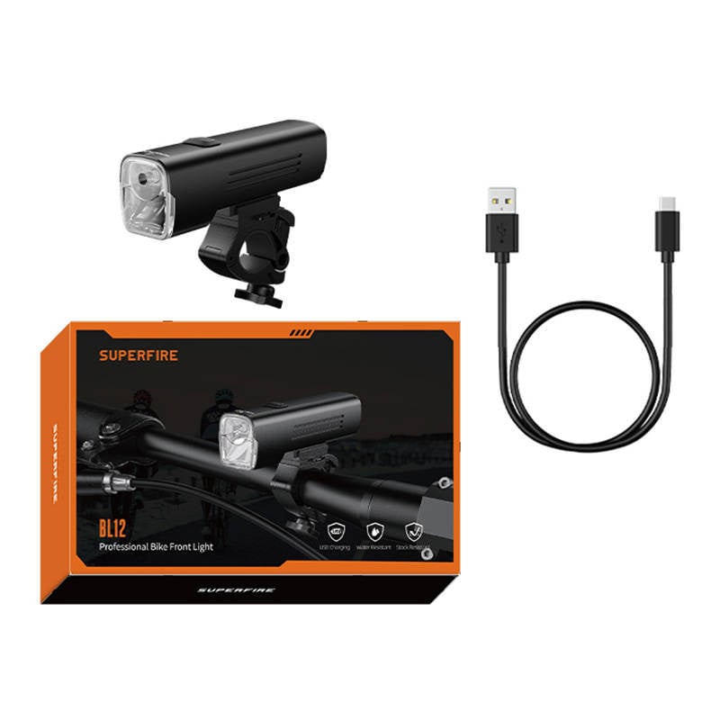 Superfire BL12 cykellygte, 4800 mAh, USB, 2 tilstande