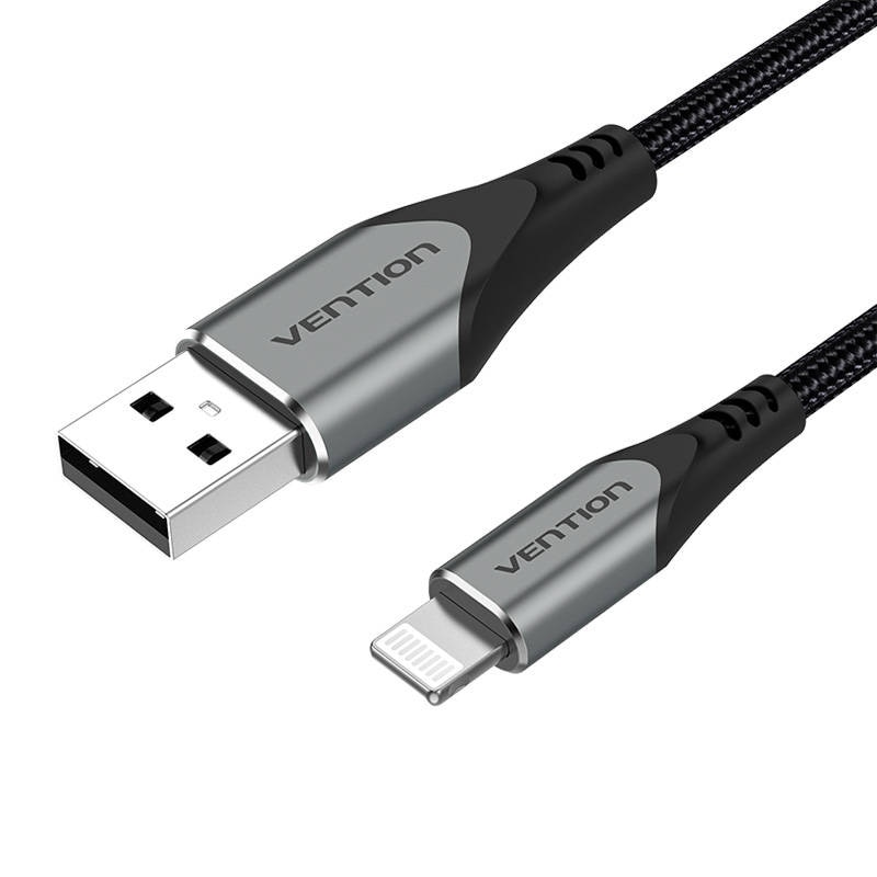 Kabel USB 2.0 til Lightning, Vention LABHF 2.4A 1m (grå)