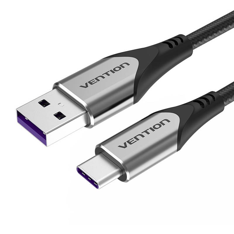 Kabel USB-C til USB 2.0 Vention COFHG FC 5A 1,5 m (grå)