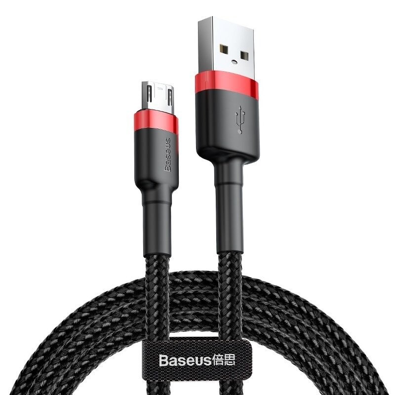 Baseus Cafule Micro USB-kabel 2,4A 1m (rød+ sort)