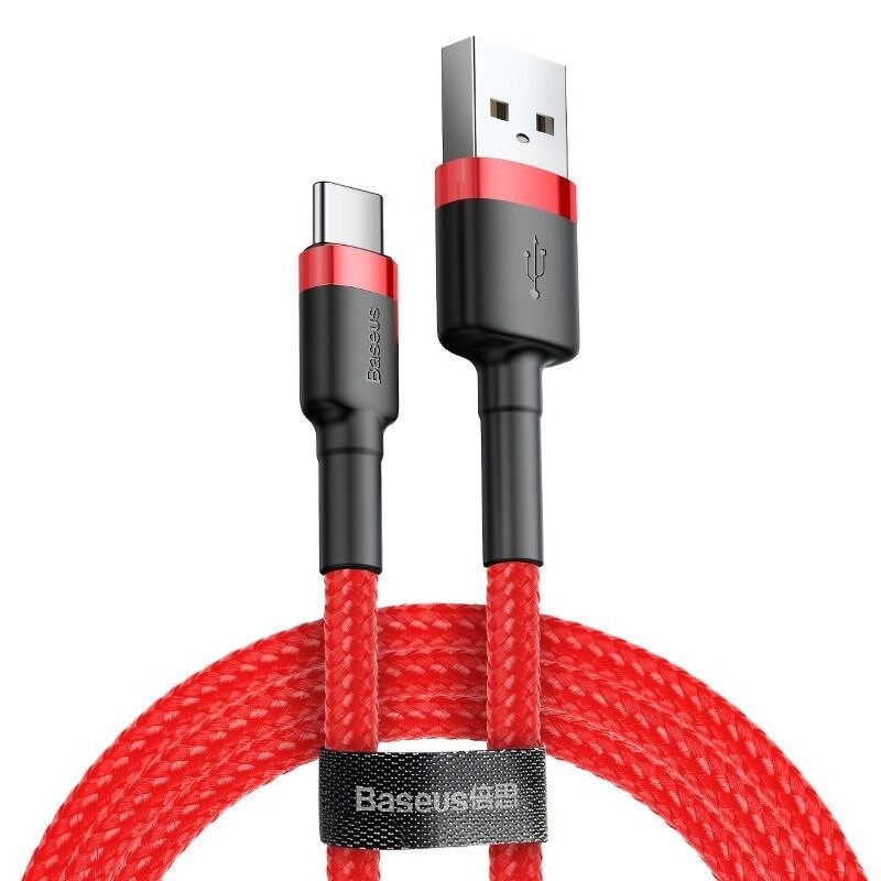 Baseus Cafule-kabel USB-C 3A 1m (rød)