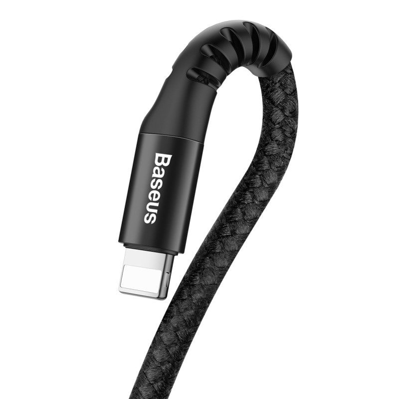 Baseus Fjederbelastet kabel Lightning 1m 2A (sort)