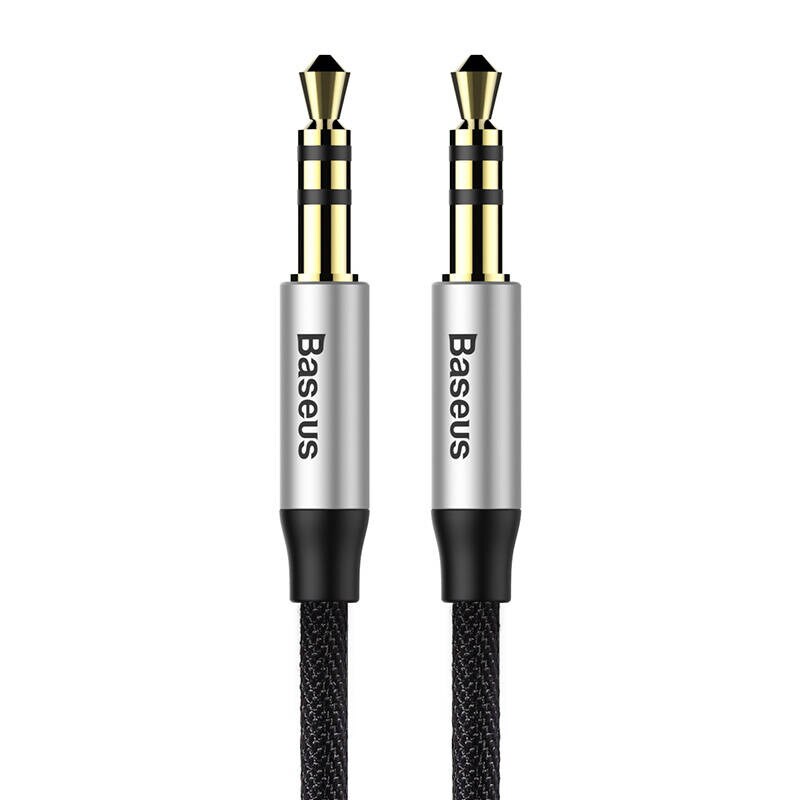 Baseus Yiven Audio Cable Cable 3.5 male Audio M30 1.5M Silver+ Black