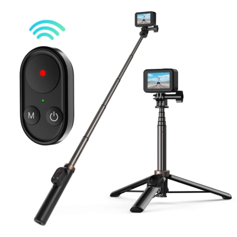 Telesin selfie-stang til smartphones og GoPro-kameraer med BT-fjernbetjening (TE-RCSS-001)