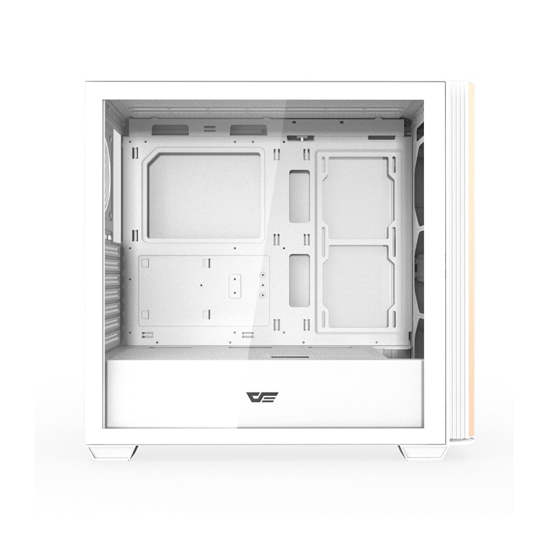 Darkflash DS900WS ATX-computerkabinet uden blæsere (hvid)