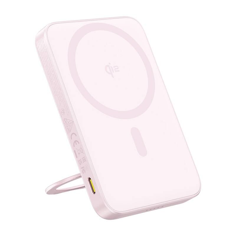 Baseus powerbank med stander PicoGo Qi2 5000mAh 20W (pink)