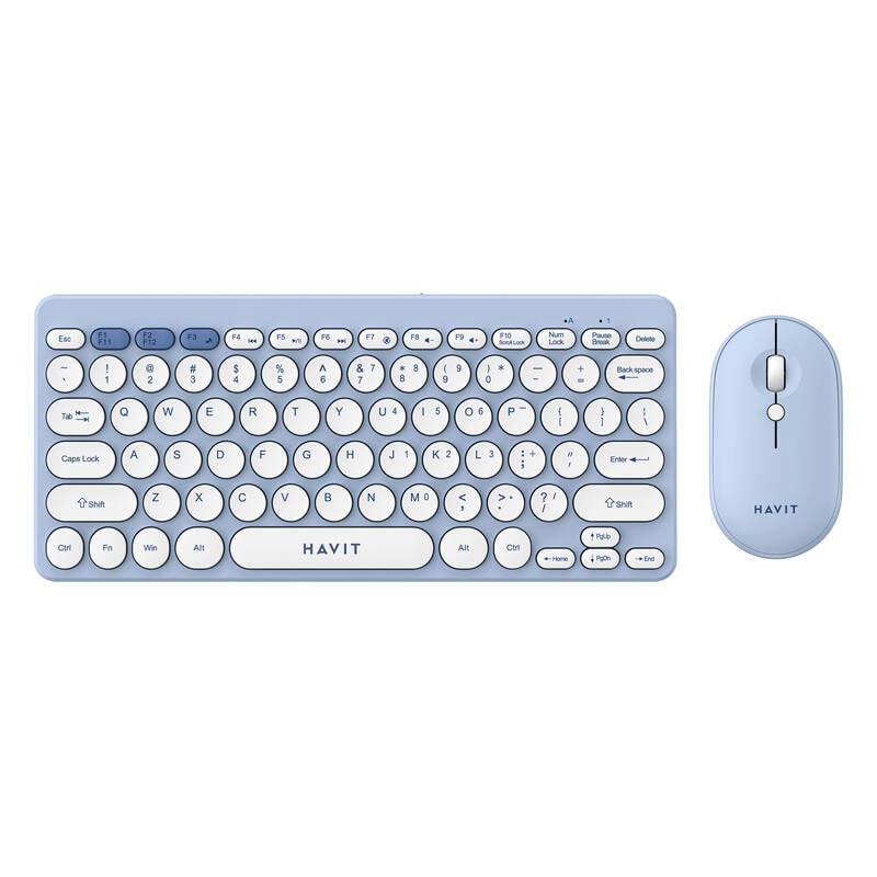 Havit KB279GCM trådløst 2-i-1 gaming-sæt tastatur + mus (blå) (QWERTY)