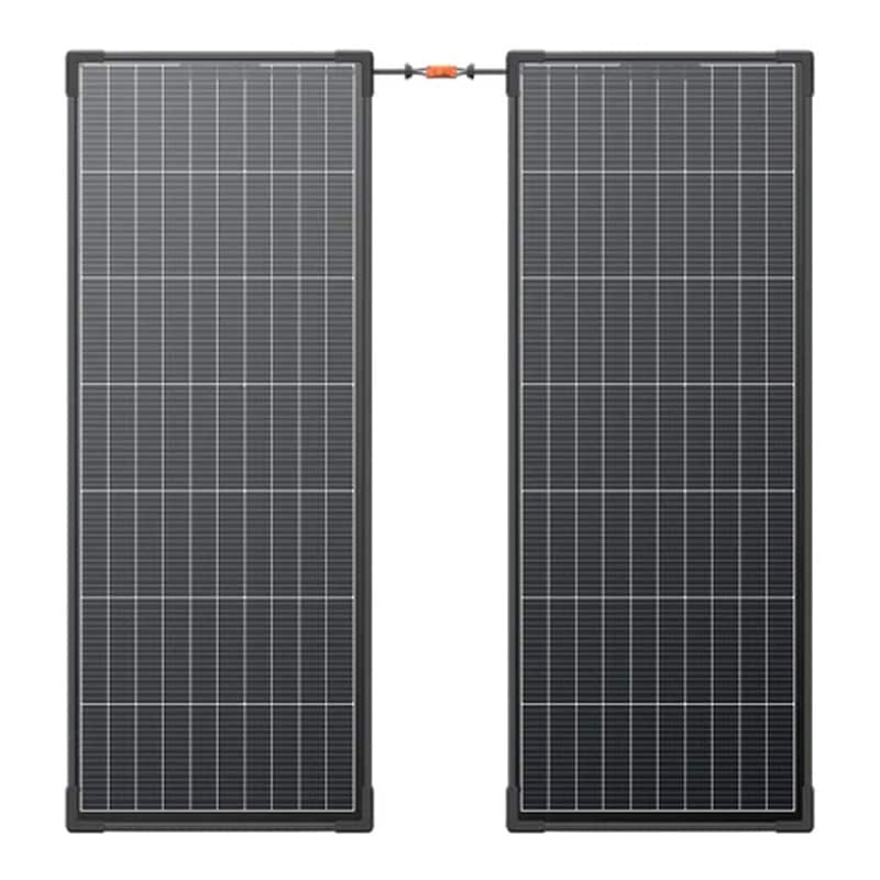 Sæt med 2x EcoFlow 130W solcellepanel (stiv konstruktion)