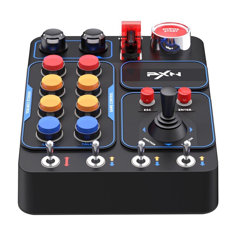 PXN CB1 kontrolboks til simracing / knappanel med 30 programmerbare knapper / RGB-panel til racingsimulator