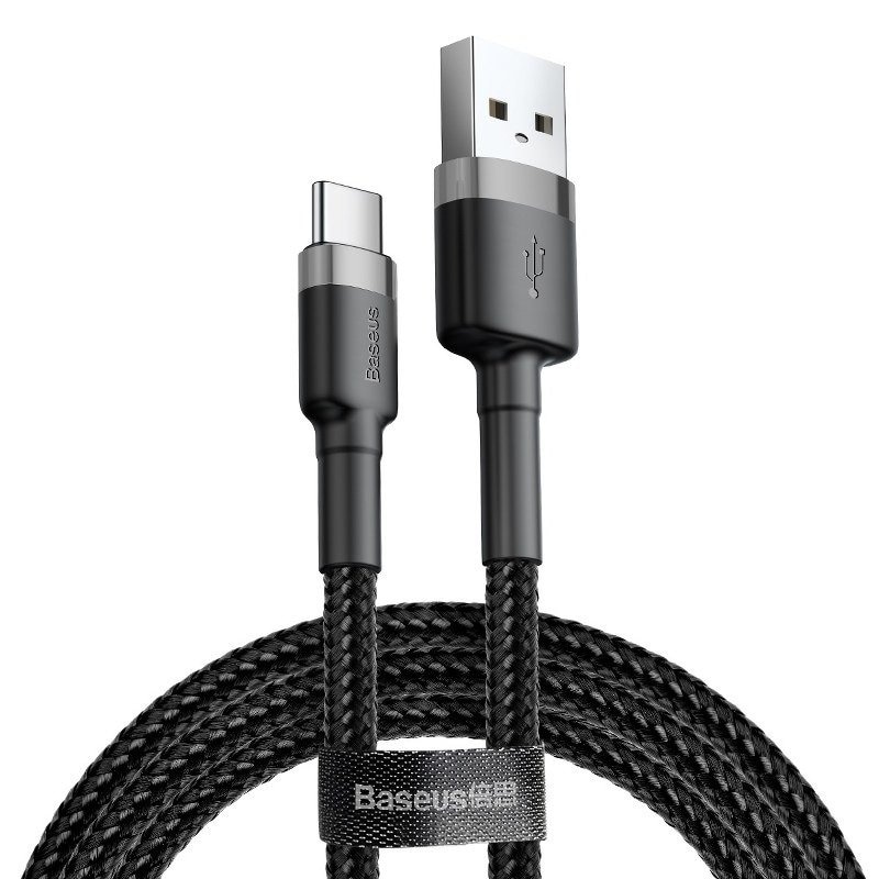 Baseus Cafule-kabel USB-C 2A 2m (grå+sort)