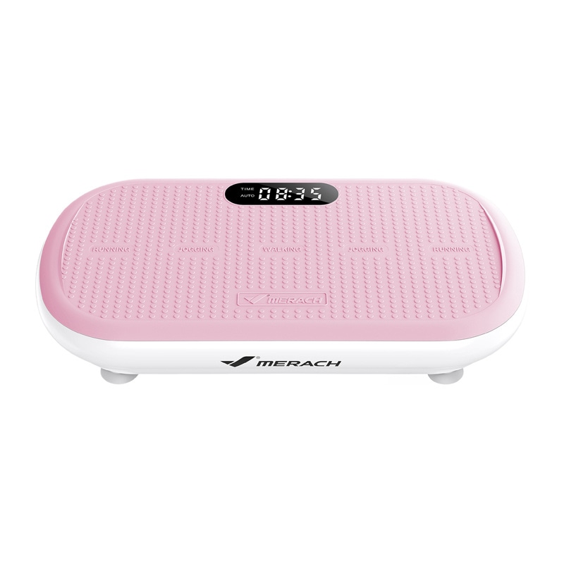MERACH MR-2440P1-EU vibrationsplatform (lyserød) / Vibrationsplade til 200 kg med Bluetooth