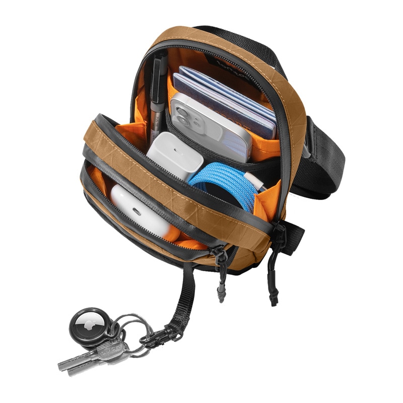 TOMTOC Aviator-T37 rejsetaske med skulderrem X-Pac 1,3L (brun)