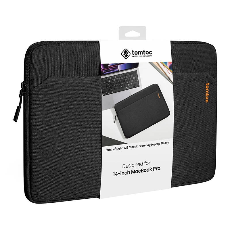 Sleeve til bærbar computer 14'' Tomtoc Light-A18 (sort)