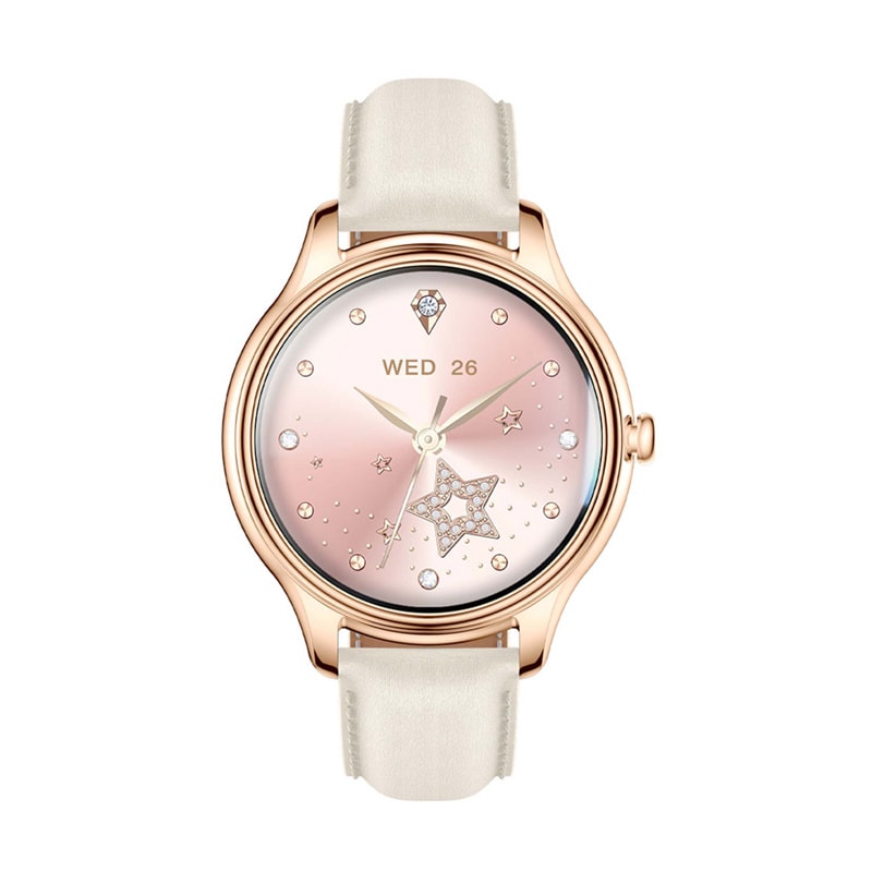 COLMI L28 Smart Watch (Guld + guld læderrem)