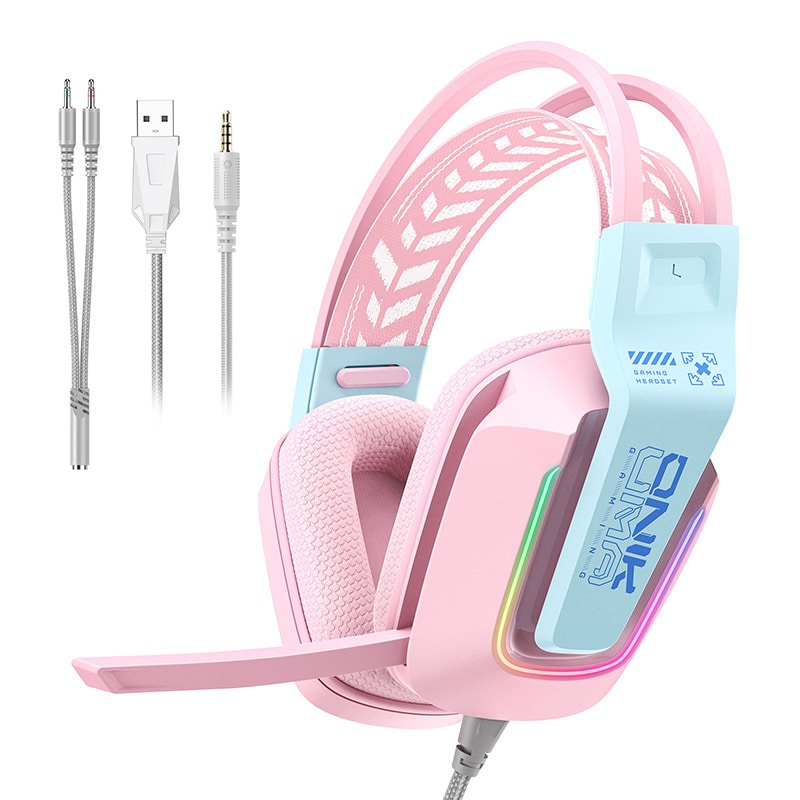 ONIKUMA X13 gaming-hovedtelefoner (pink)