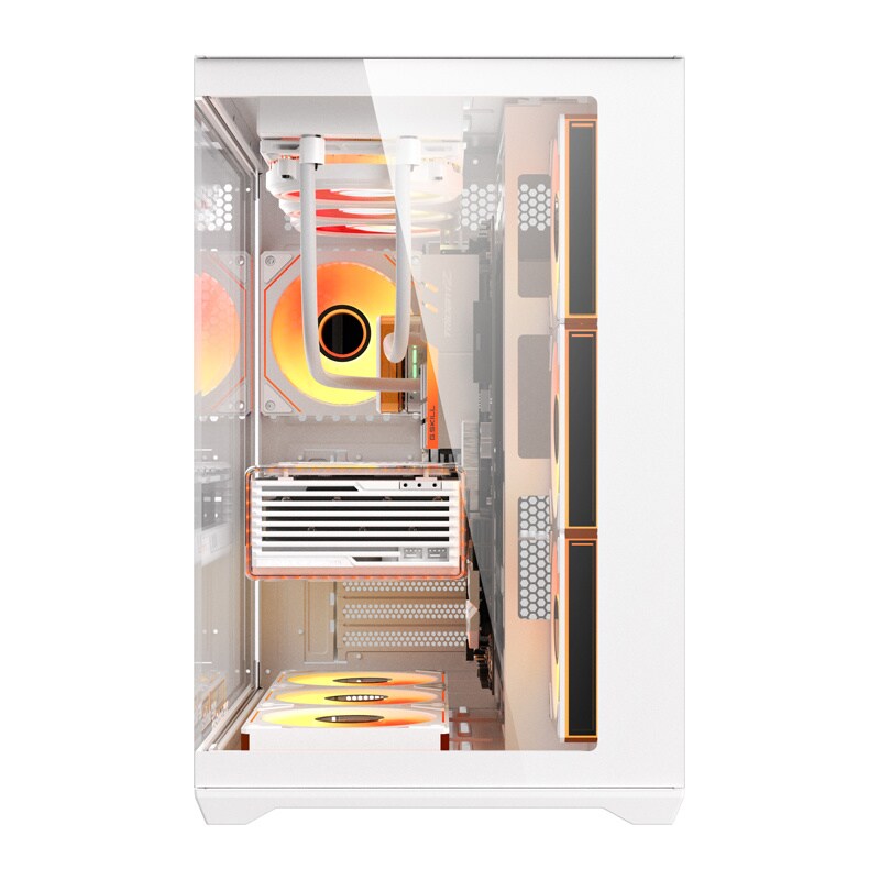DarkFlash C280 computerkabinet (hvid) + 7 blæsere
