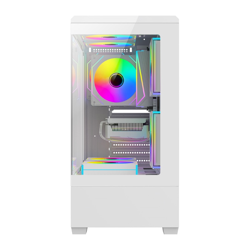 DarkFlash C365 computerkabinet (hvid) + 5 blæsere