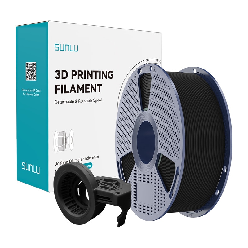 Sunlu PETG højhastighedsfilament med mat overflade (sort)