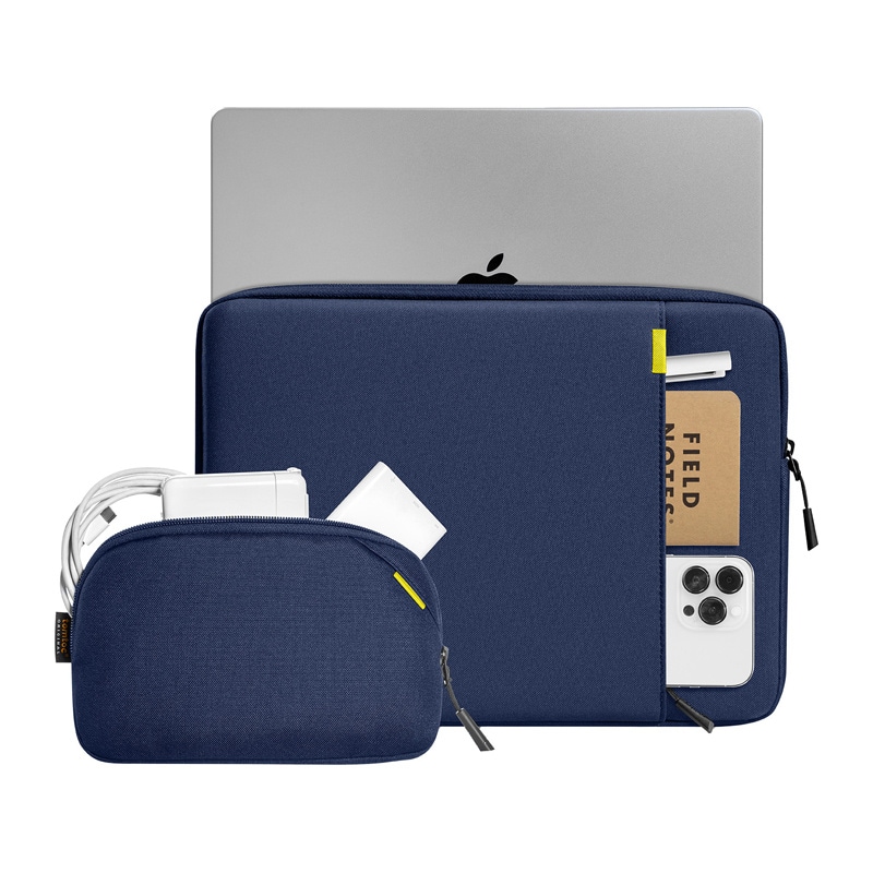 TOMTOC Defender-A13 Laptop Sleeve + 14" taske sæt (marineblå)