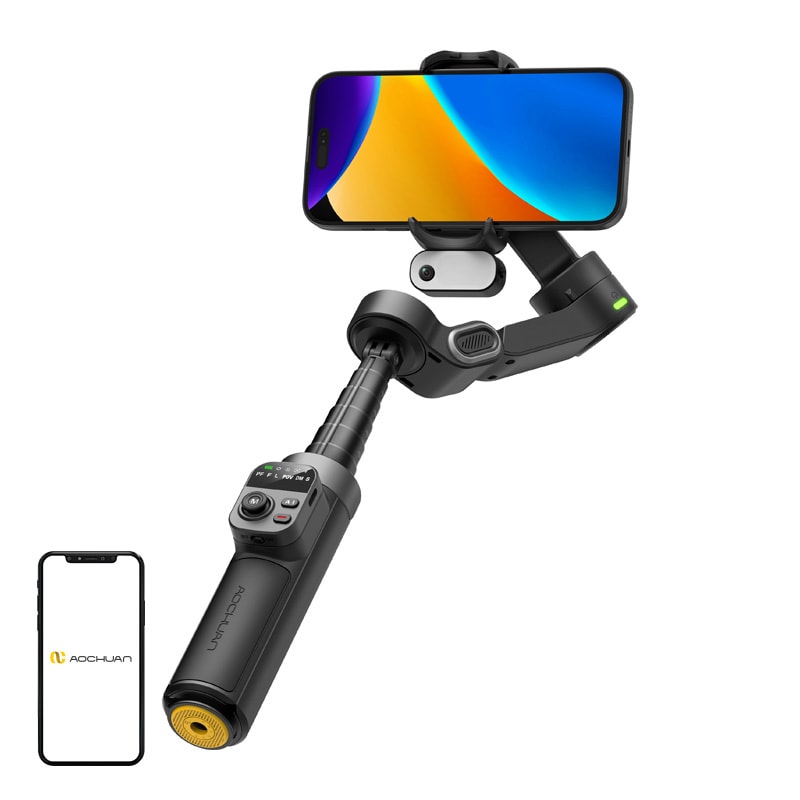 AOCHUAN X3 Gimbal med AI-sensor (sort)