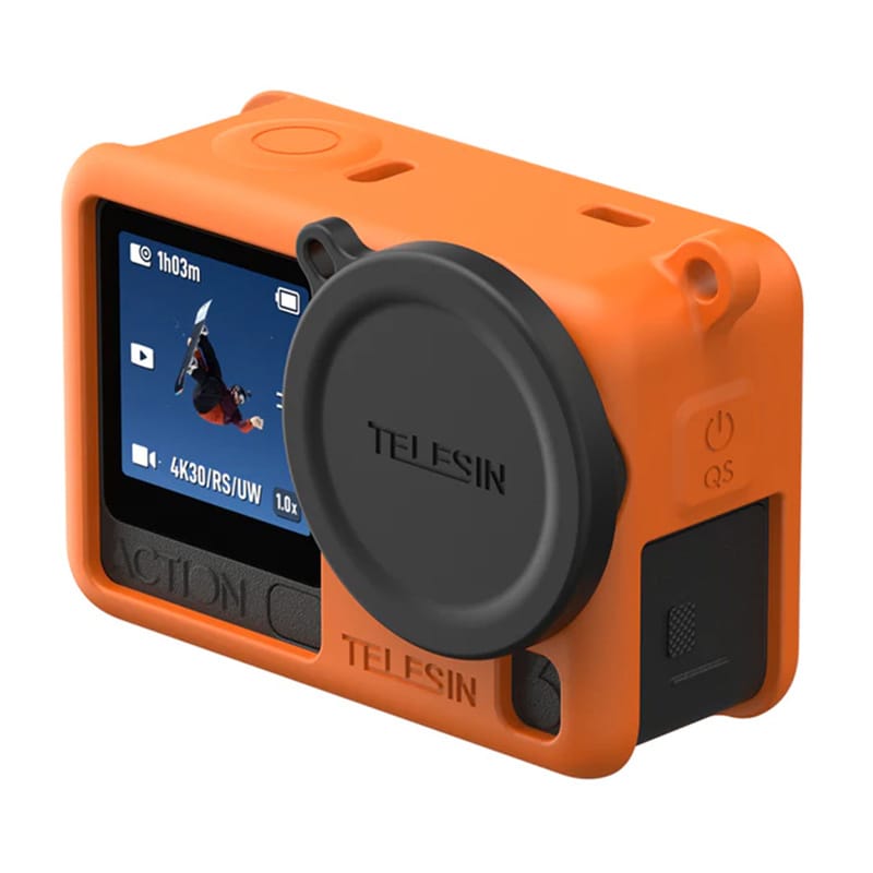 Telesin beskyttelsesetui i silikone til DJI Osmo Action 6 (orange)