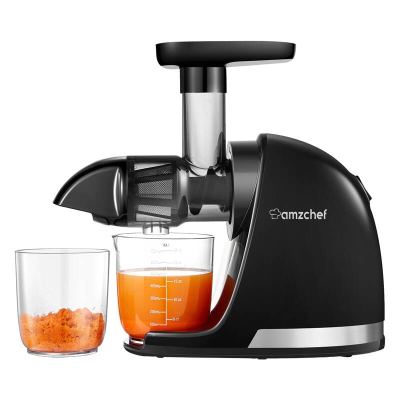 AMZCHEF 1501-BK-SM langsomtløbende juicer (sort)