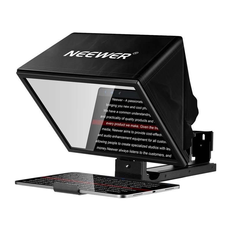 NEEWER BASICS X12B 12" justerbar teleprompter i aluminiumslegering