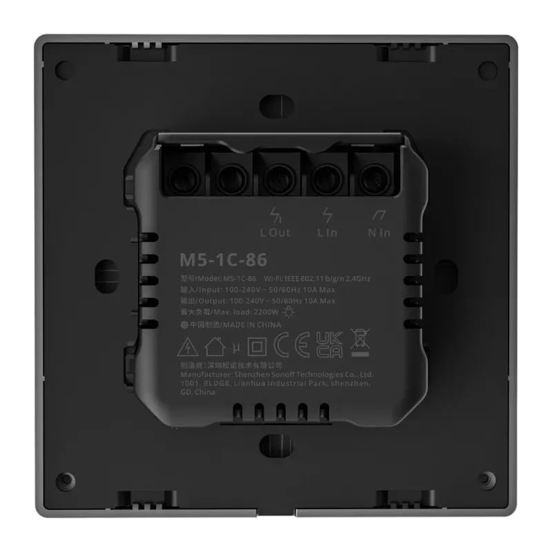 Smart Scene-vægkontakt WiFi Sonoff M5 1C (1-kanal)