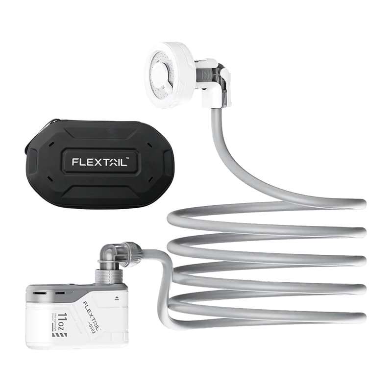 Flextail Max Shower – bærbart brusebad med etui (hvid)
