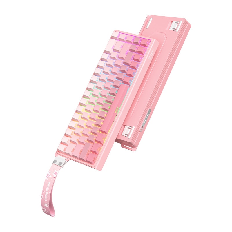 ONIKUMA G69-tastatur (lyserødt) (QWERTY)