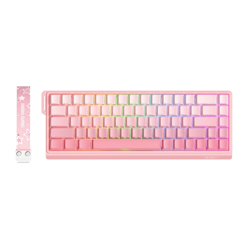 ONIKUMA G69-tastatur (lyserødt) (QWERTY)