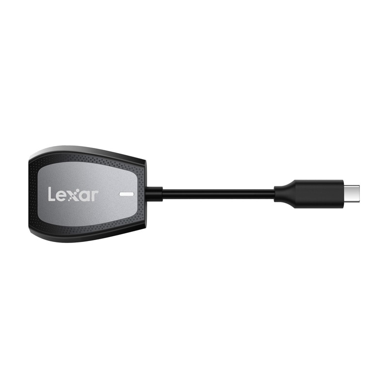 Lexar SD- og microSD-hukommelseskortlæser med to slots, USB-C