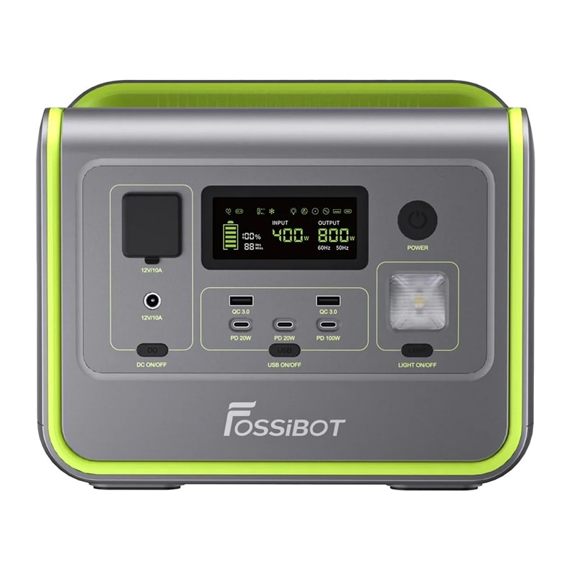 FOSSIBOT F800 800 W ladestation (grøn)