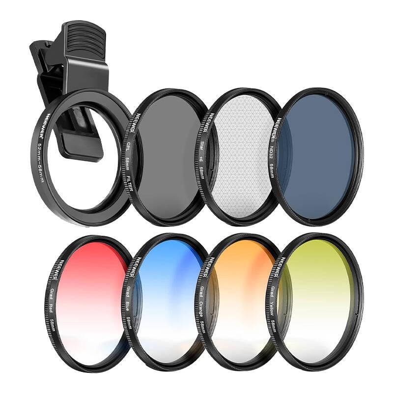 Neewer 58 mm filtersæt til smartphones