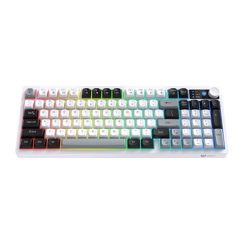 Onikuma MT902 2,4 GHz gaming-tastatur (sort og hvid)