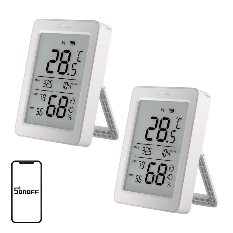 Sonoff ZigBee SNZB-02DR2 temperatur- og fugtighedssensor, 2-pak