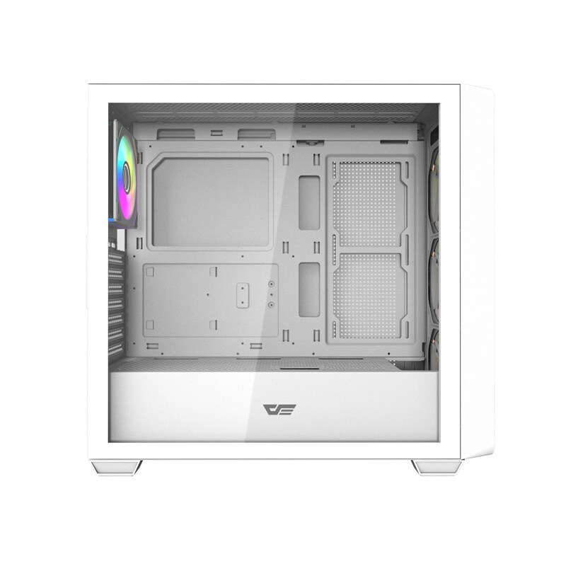 Darkflash DS900WD ATX-computerkabinet (hvid) + 4 blæsere