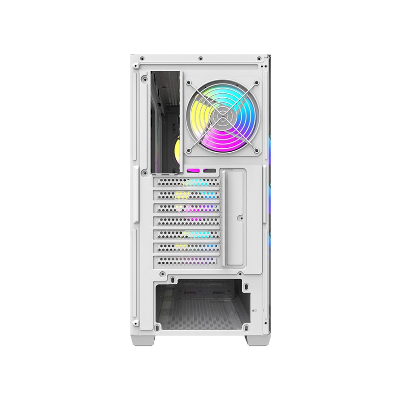 Darkflash DS900WD ATX-computerkabinet (hvid) + 4 blæsere
