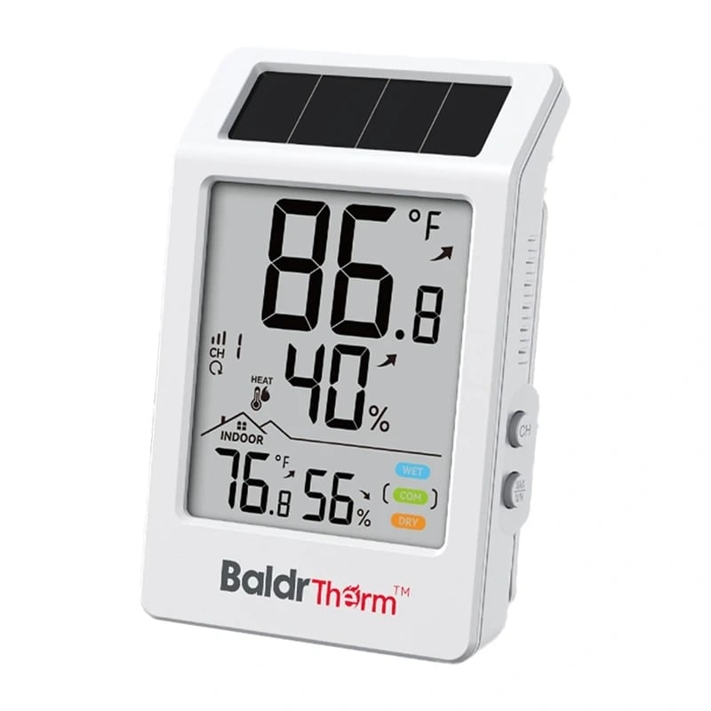 BALDRTHERM B0707 Solcelledrevet termo-hygrometer