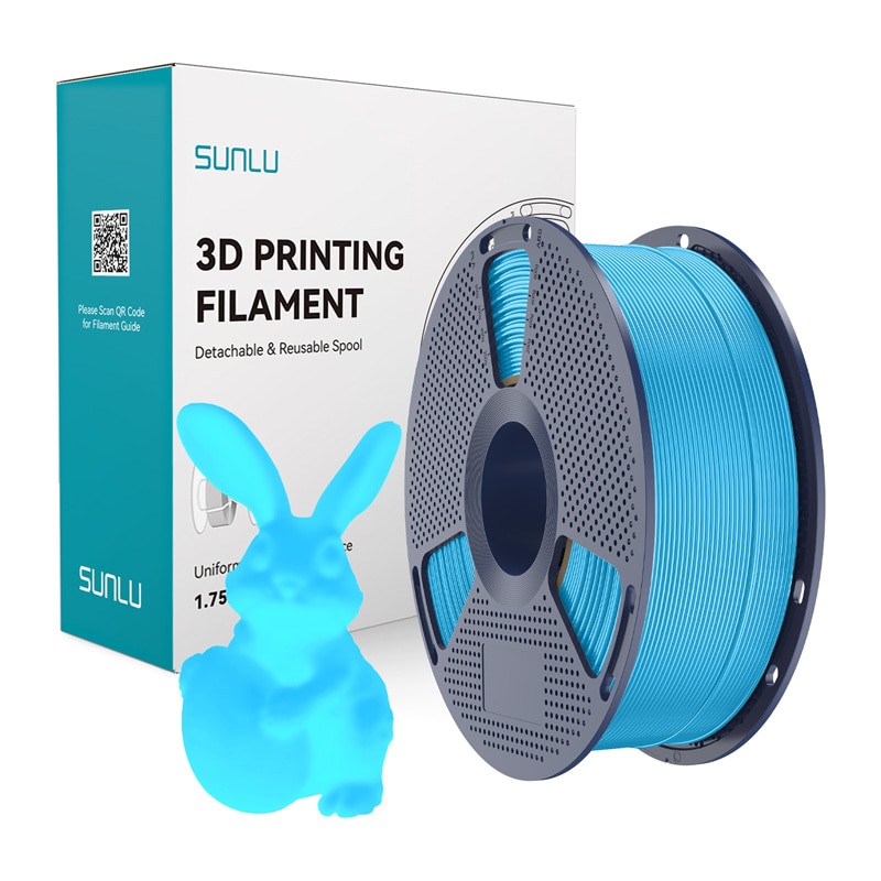 Filament Sunlu PLA, der lyser i mørket (blå)