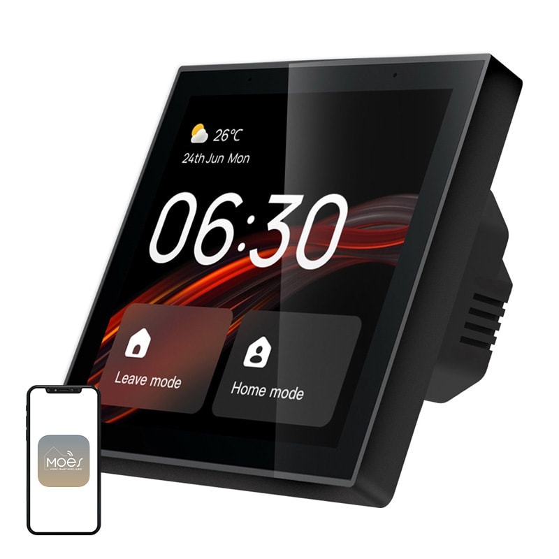 MOES CCP-TY-LN Wi-Fi/ZigBee-kontrolpanel med 4" LCD-skærm