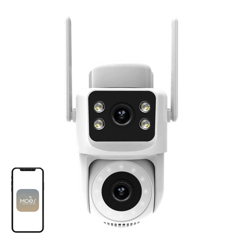 MOES WCM-Q29 8 MP Wi-Fi-IP-kamera med to objektiver