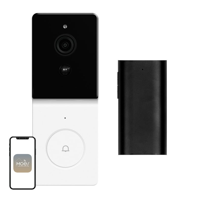 MOES WDB-TY-B20 Wi-Fi RF 433 MHz 1080p videodørklokke